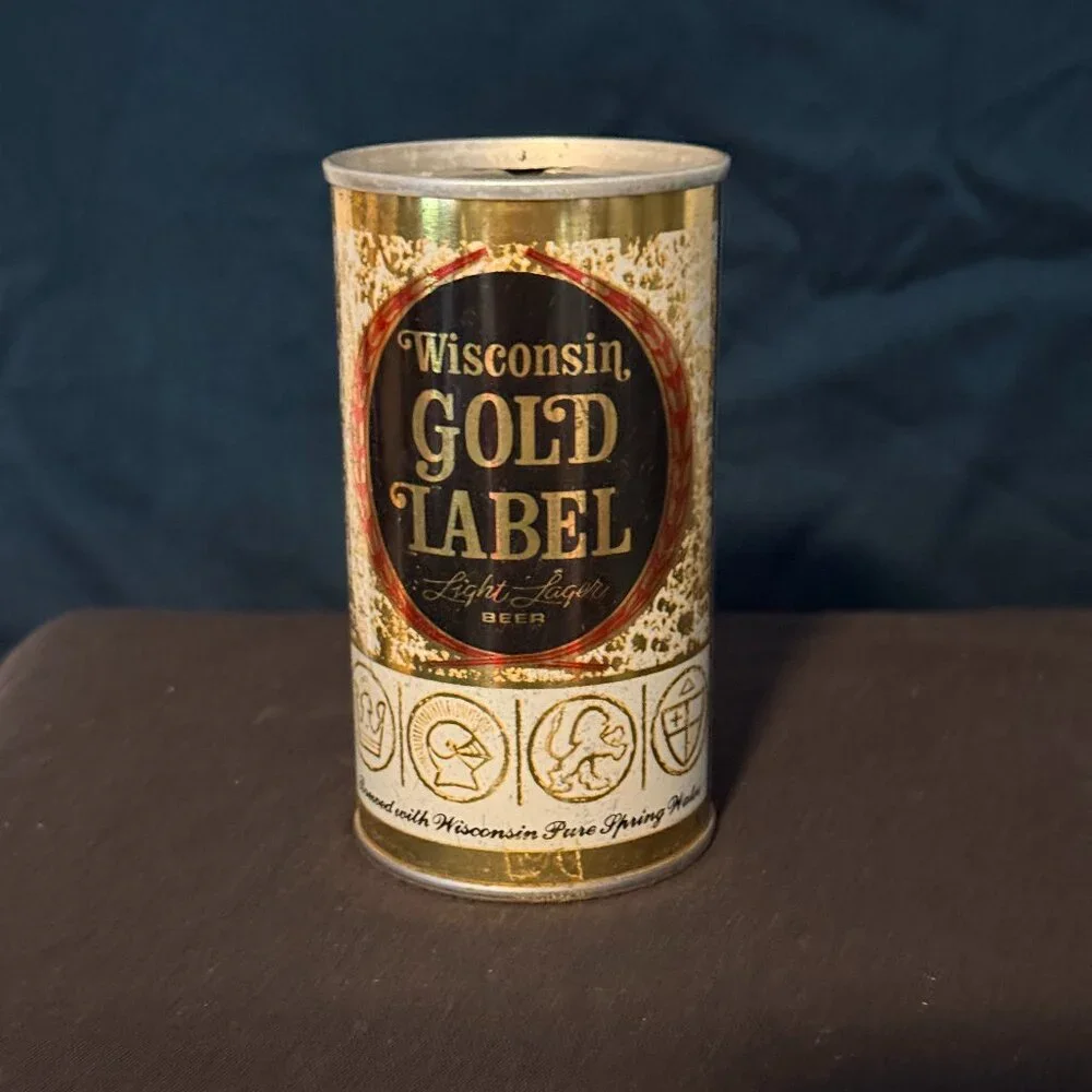 Wisconsin Gold Label Light Lager Vintage beer can